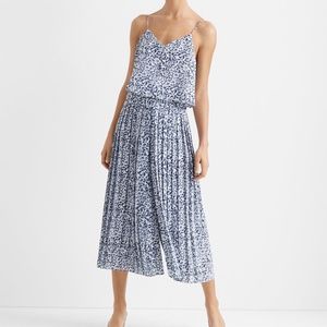 Club Monaco Pleated Jumpsuit in Blue